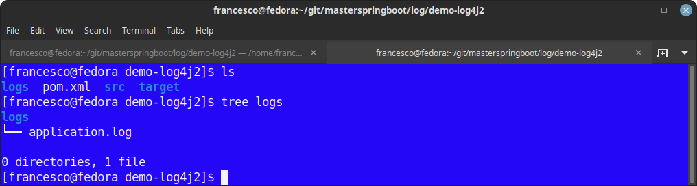 spring boot log4j example