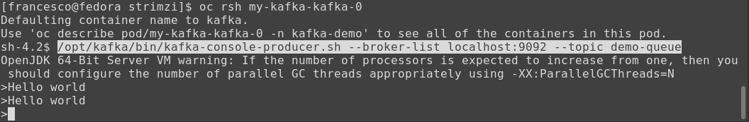 Apache Kafka on OpenShift tutorial Openshift