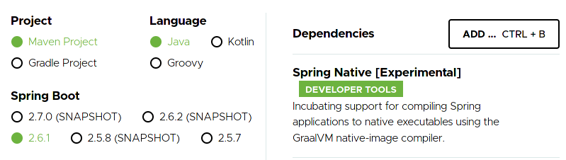 spring boot native