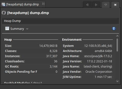spring boot actuator heap dump collection