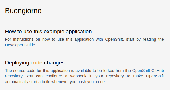 getting started with openshift templates